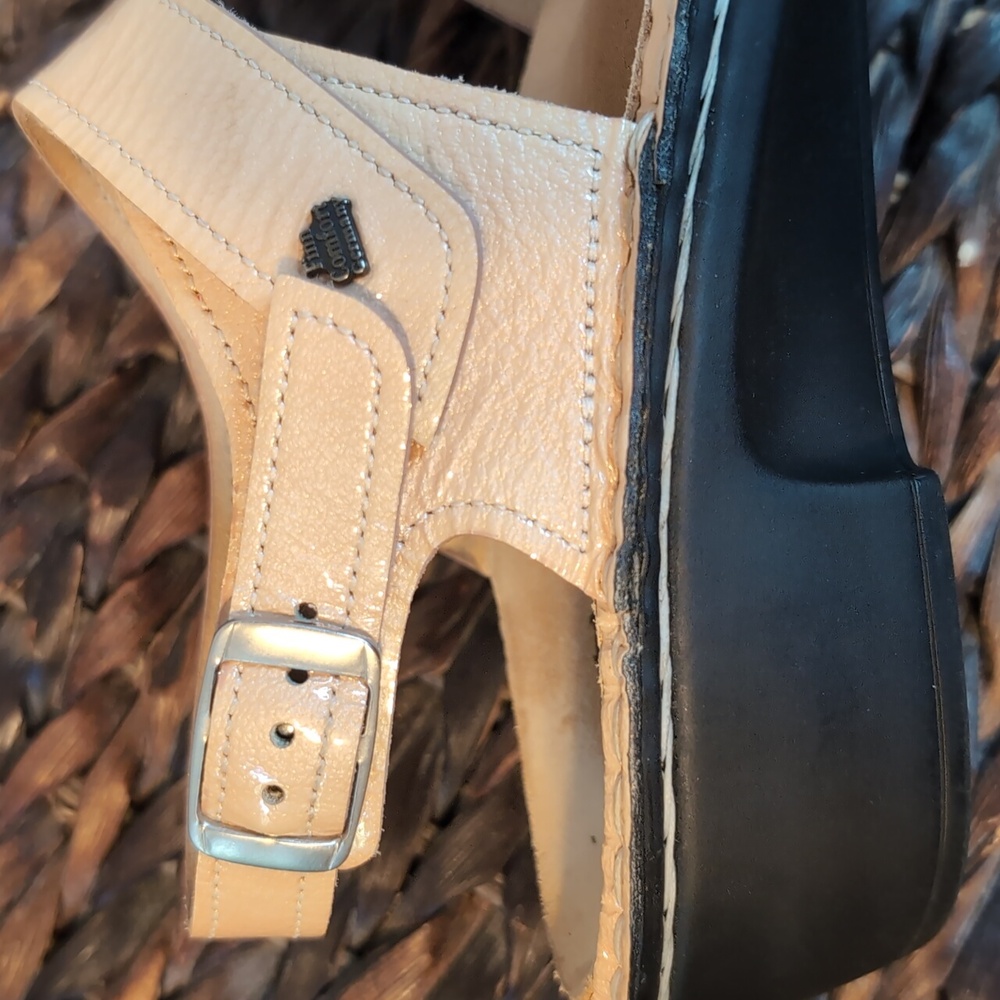 FINN COMFORT Gold Shimmer Slingback Sandals Comfort Shoes SZ 9 - Picture 8 of 12